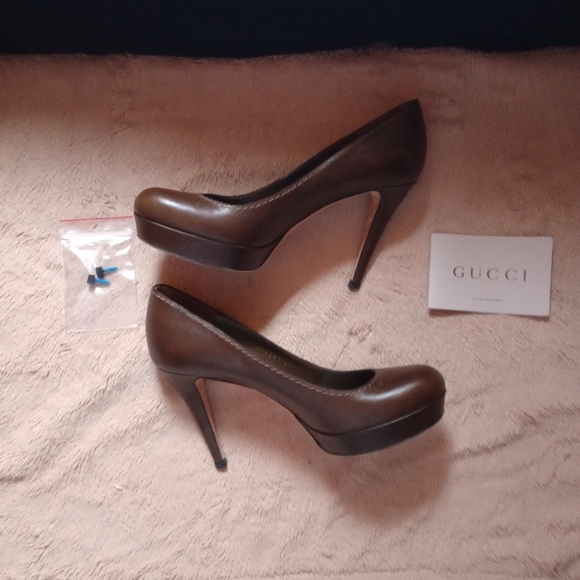 IOB Gucci Sadie Soft Winter Leaf Size 37 women's shoes - Picture 6 of 15
